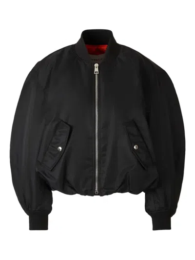 Givenchy High Collar Flap Pocket Coat In Black