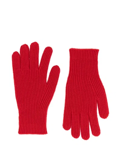 Totême Knitted Cashmere Gloves In Red