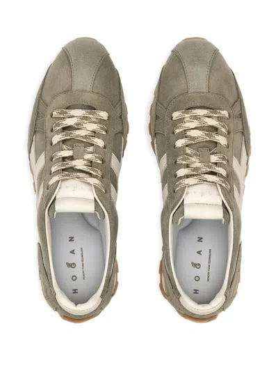 Hogan H671 86er Lace-up Fastening Sneakers In Green