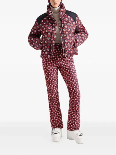 Fusalp Tatum Printed Quilted Ski Jacket In Purple