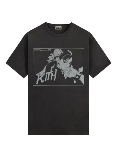 Kith X Capcom Chun Li Graphic T-shirt In Black
