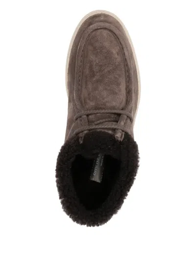 Officine Creative Suede Desert Boots In Brown