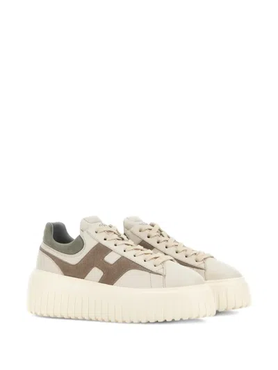 Hogan H-stripes Sneakers In Neutral