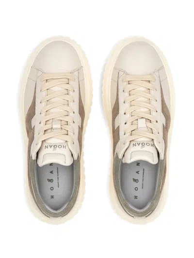 Hogan H-stripes Sneakers In Neutral
