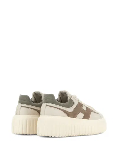 Hogan H-stripes Sneakers In Neutral