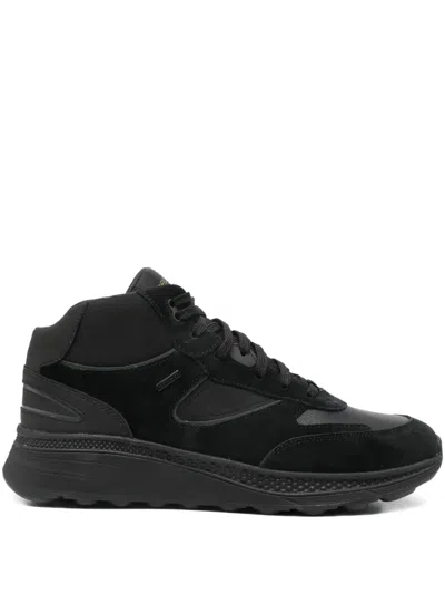 Geox Spherica Actif Lace-up Sneakers In Black