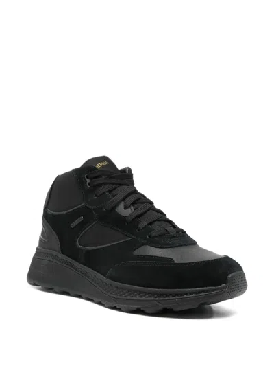 Geox Spherica Actif Lace-up Sneakers In Black