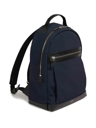 Tom Ford Zip Backpack In Blue