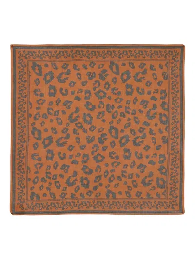 Bonton Printed Scarf In Brown
