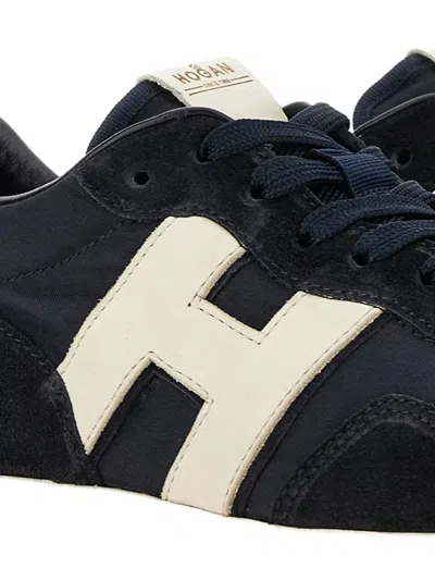 Hogan H601 Logo-detail Sneakers In Blue