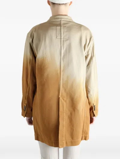 Uma Wang Kort Dopuble-breasted Blazer In Brown