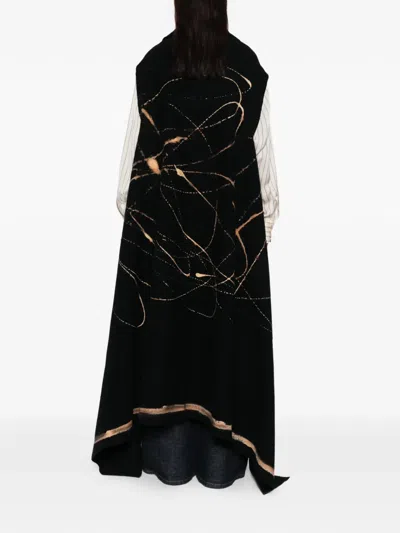 Pre-owned A.n.g.e.l.o. Vintage Cult 2015s Open-front Cape In Black