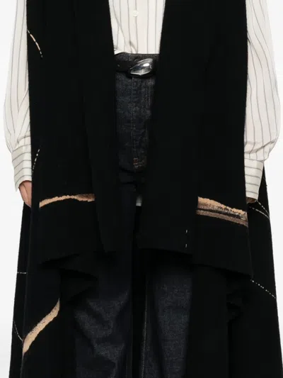 Pre-owned A.n.g.e.l.o. Vintage Cult 2015s Open-front Cape In Black