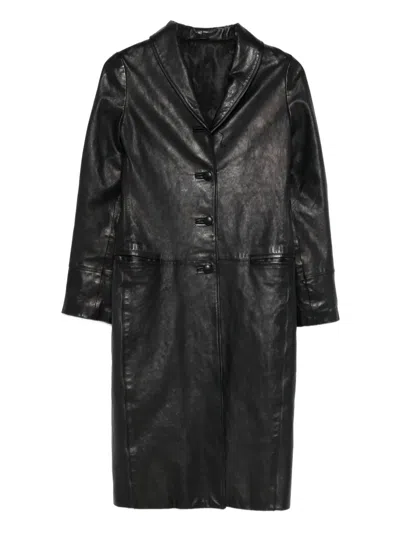 Pre-owned Romeo Gigli 1996-1997 Buttoned Coat In Black