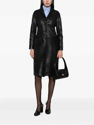 Pre-owned Romeo Gigli 1996-1997 Buttoned Coat In Black