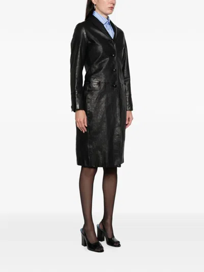 Pre-owned Romeo Gigli 1996-1997 Buttoned Coat In Black