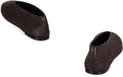 Bottega Veneta Rosa Ballet Flats In Brown