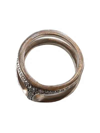 Hoorsenbuhs Dame Silver Ring In Metallic