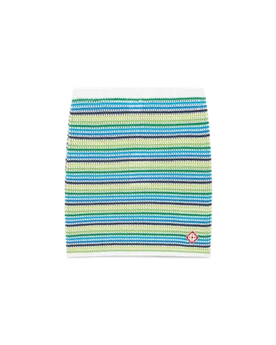Casablanca Paris Stripe Mini Skirt In Multi