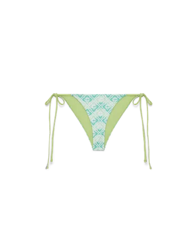 Casablanca Paris Wavy Monogram Bikini Bottom In Multi