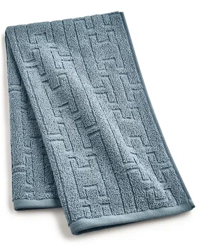Hotel Collection Sculpted Chain-link Hand Towel, 16" X 30", Exclusively At Macy's In Blue