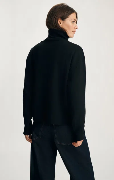 Mavi Half Zip Sweater In Black In Black