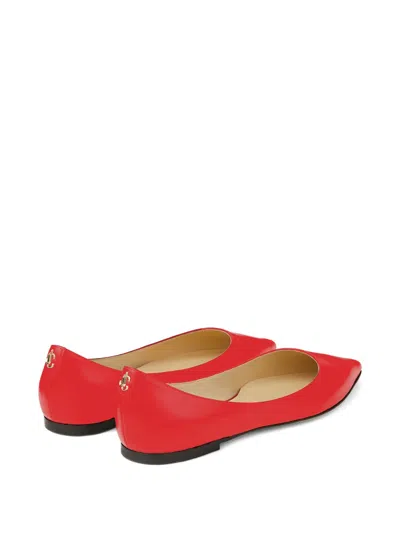 Jimmy Choo Love Flat Pumps In Red