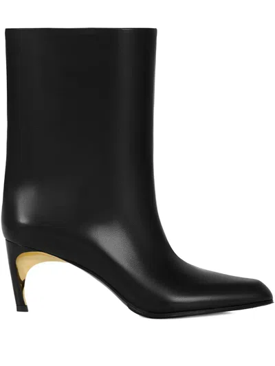 Potamy 70mm Pointed-toe Ankle Boots In Black