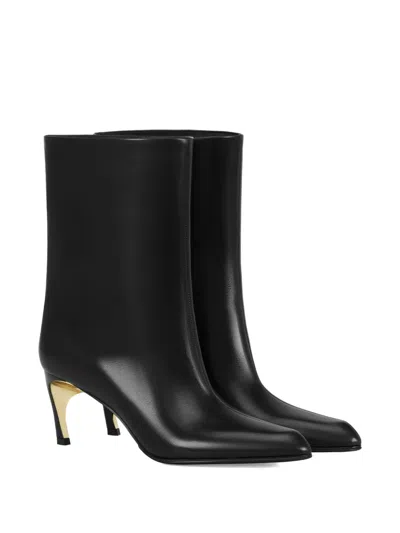 Potamy 70mm Pointed-toe Ankle Boots In Black