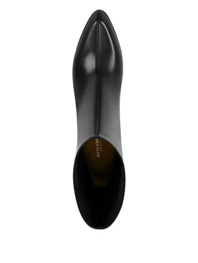 Potamy 70mm Pointed-toe Ankle Boots In Black