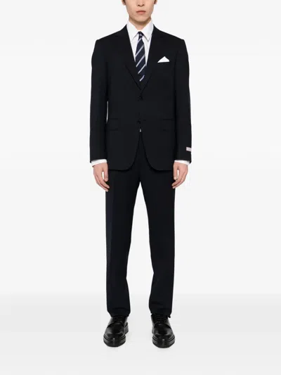 Canali Single-breasted Suit In Black