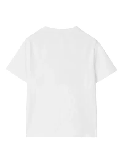 Burberry Ekd Stretch Cotton T-shirt In White