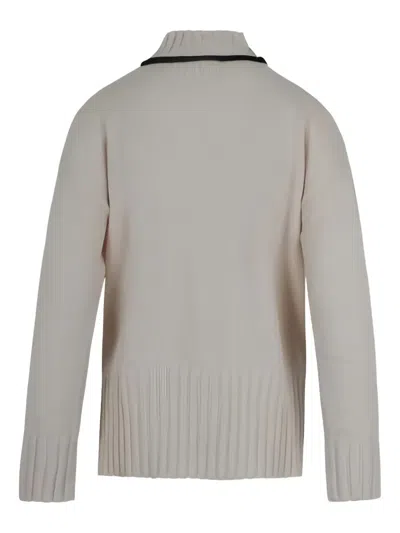 Pierantonio Gaspari Ribbed Trim Cardigan In Neutral