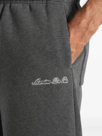 Manière De Voir Taylor Drawstring Track Pants In Gray