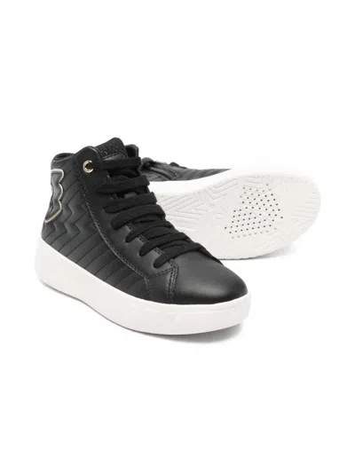 Geox Mikirosh Zip Sneakers In Black