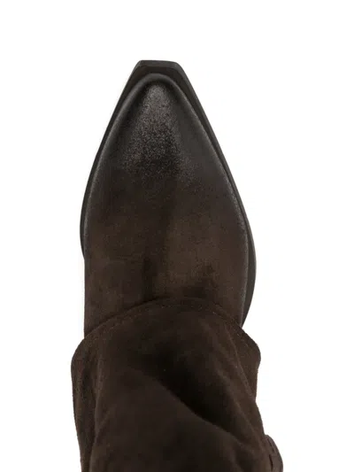 Metisse 55mm Buckle-detail Boots In Brown