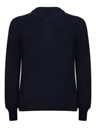 Tagliatore Ribbed Long-sleeve Pullover In Black