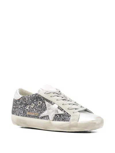 Golden Goose Women Super-star Leather Sneakers In Gray