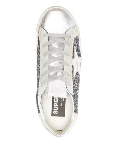 Golden Goose Women Super-star Leather Sneakers In Gray