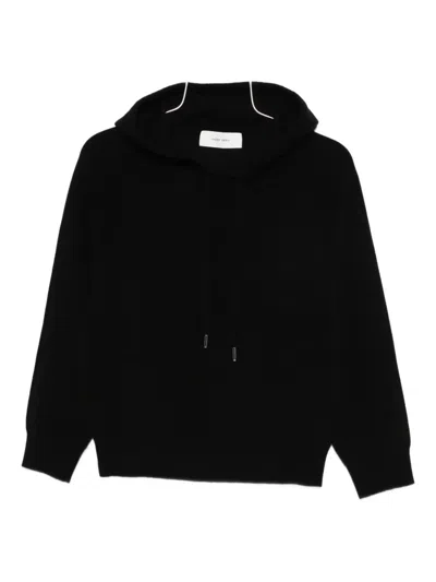 Ivory Paris Hooded Sweater In Black