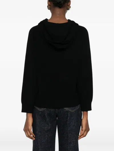 Ivory Paris Hooded Sweater In Black