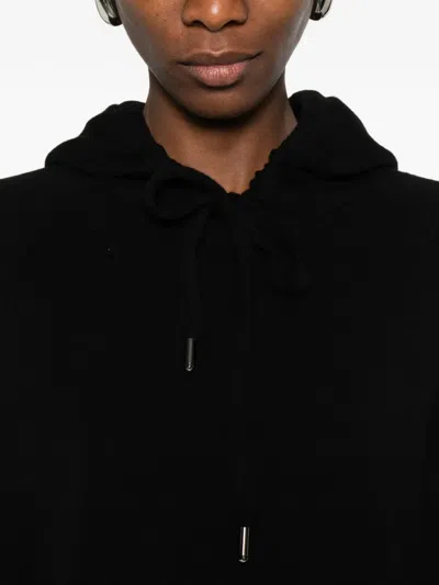 Ivory Paris Hooded Sweater In Black