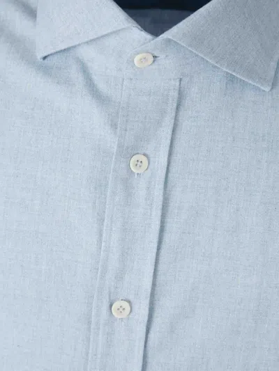 Atelier Munro Buttoned Collar Shirt In Blue