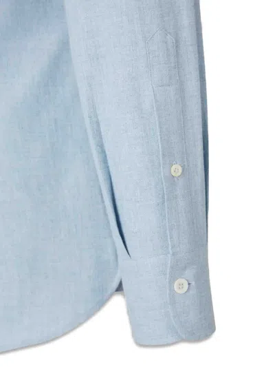Atelier Munro Buttoned Collar Shirt In Blue