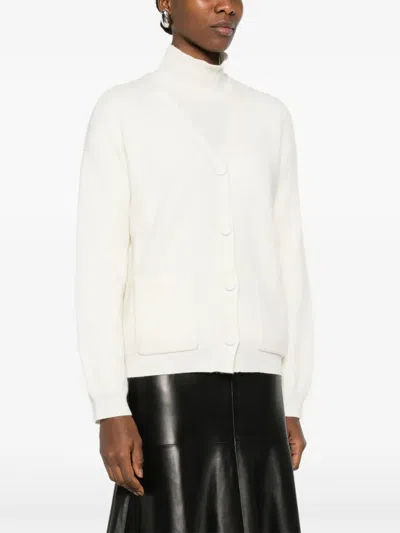 Ivory Paris Front-pocket Cardigan In White