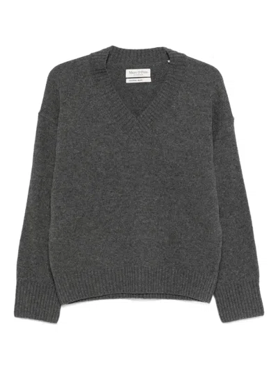 Marc O'polo V-neck Sweater In Gray