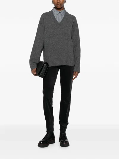 Marc O'polo V-neck Sweater In Gray
