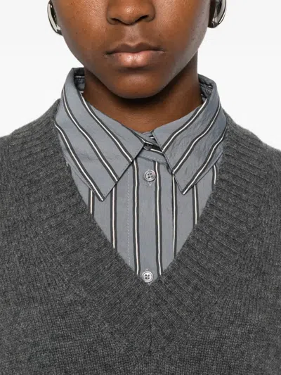 Marc O'polo V-neck Sweater In Gray