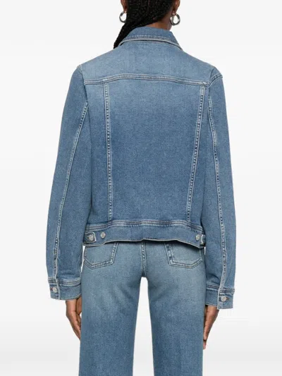 Seven Adi Denim Trucker Jacket In Blue