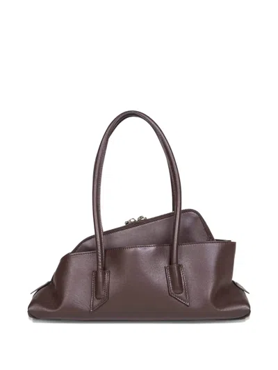 Attico Small La Passeggiata Tote Bag In Brown